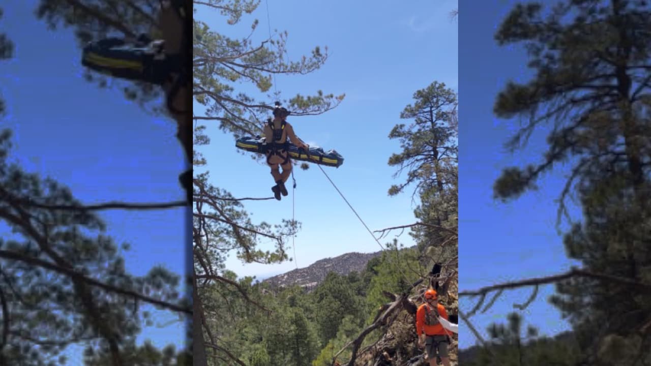El paciente pudo ser extraido vía aérea y llevado a un hospital.