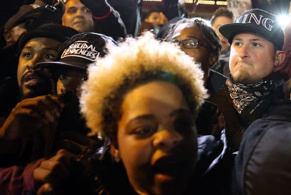 Los manifestantes se encontraban a la espectativa del anuncio.