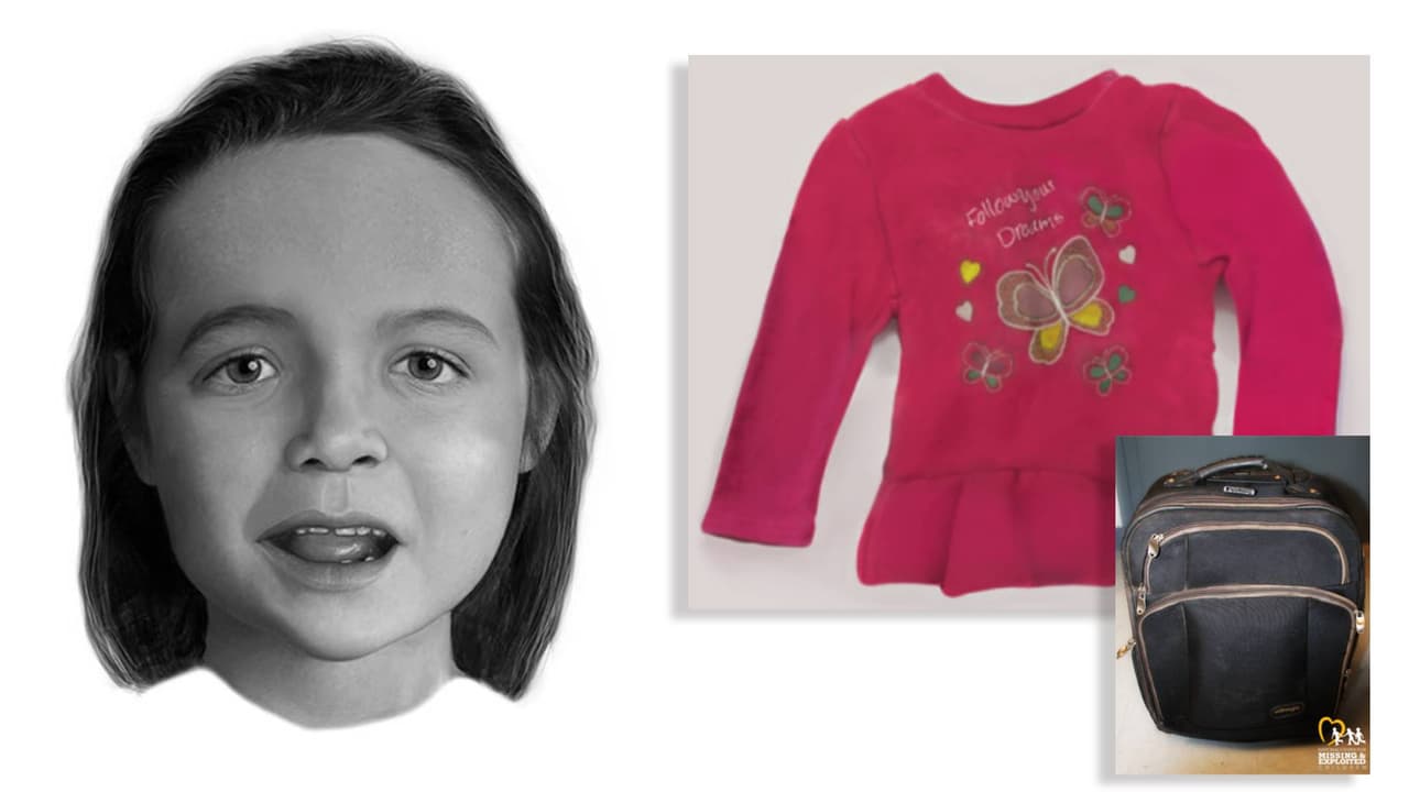 "Ayúdanos a darle nombre": se cumplen cinco años del hallazgo de la niña de la maleta
