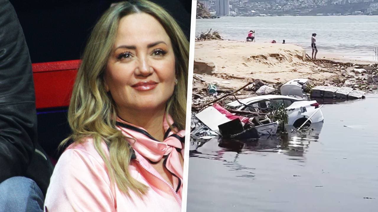 Andrea Legarreta rompe en llanto al contactar a su papá tras el paso del huracán Otis