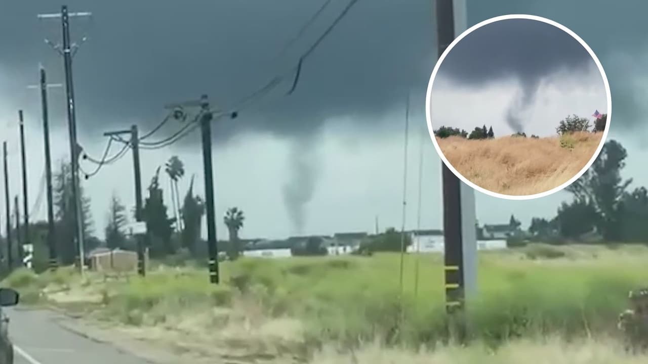 Así fue el momento exacto en que un tornado tocó tierra en el Valle Central de California