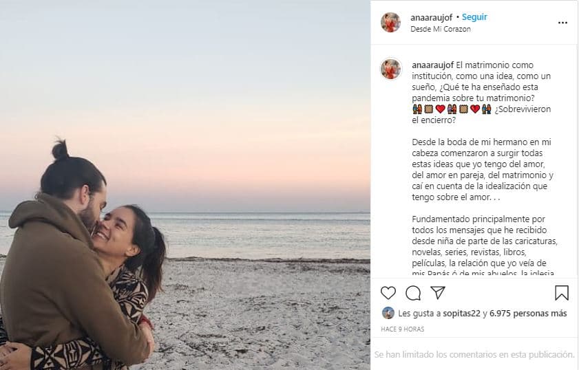 Araujo dejó claro que ahora se da cuenta de que 
<b>la perfección no existe</b>: "Todos somos imperfectos y 
<b><a href="https://www.univision.com/famosos/esposa-del-arrestado-actor-pablo-lyle-regala-la-clave-para-enfrentar-los-dias-de-incertidumbre-video">lo hermoso es ver la imperfección del otro y sentir: amor / compasión / admiración</a></b>".