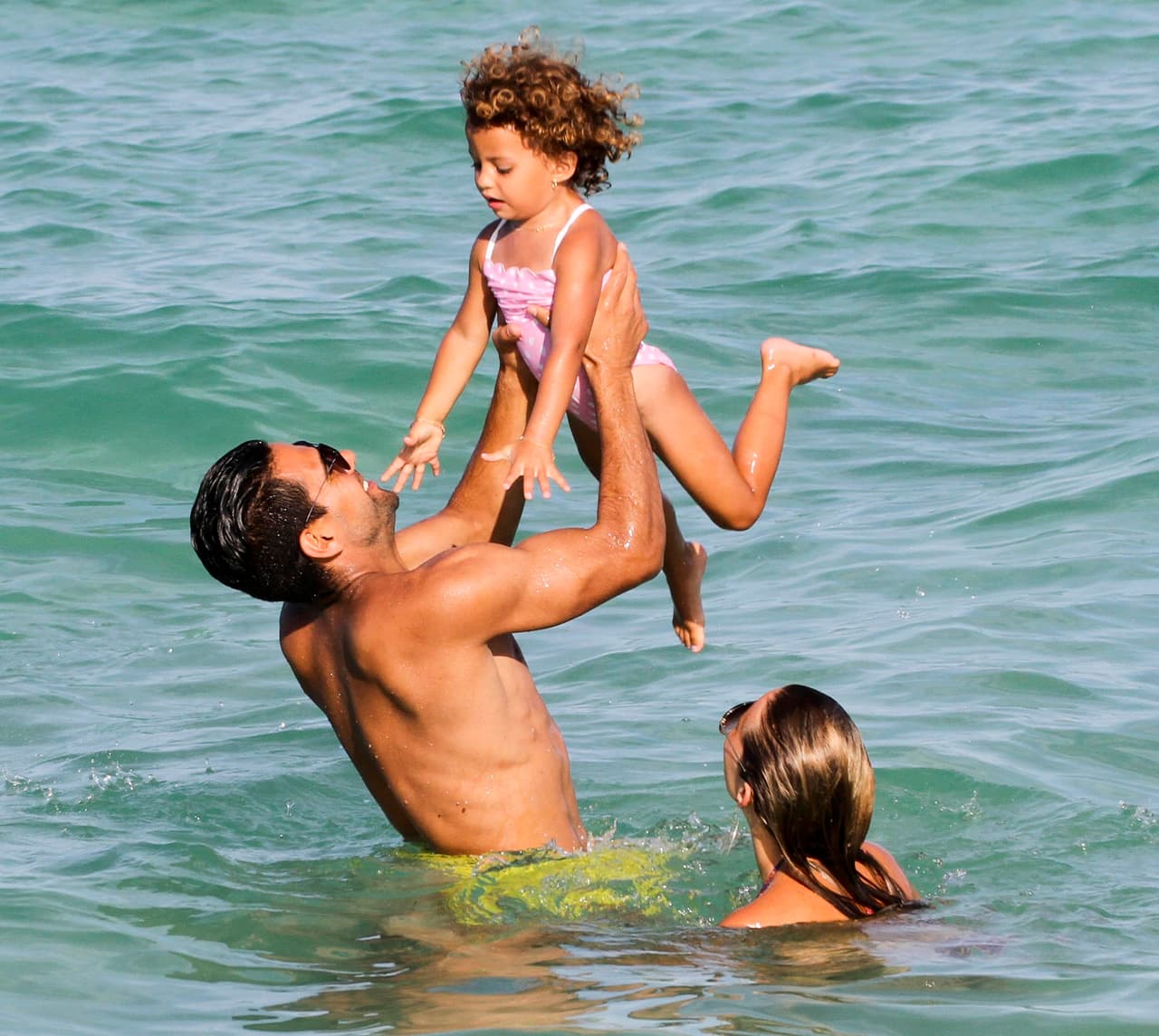 Radamel se las arregló para que disfrutara del mar.