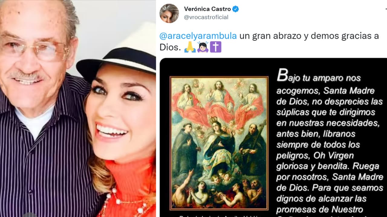 Verónica Castro dedicó una oración a Aracely Arámbula en medio de los reportes acerca de la muerte de su padre.