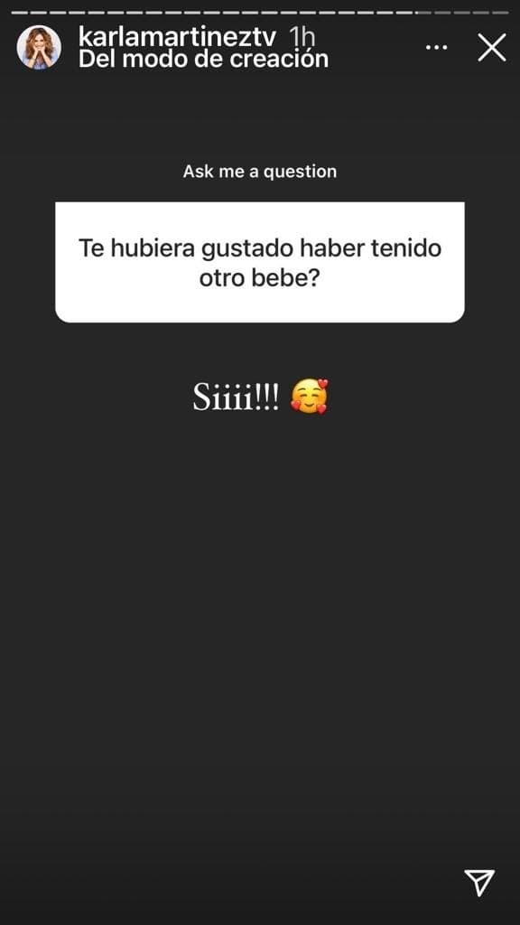 Y pese a que es feliz con sus dos pequeñas, a Karla le hubiese encantado agrandar la familia.