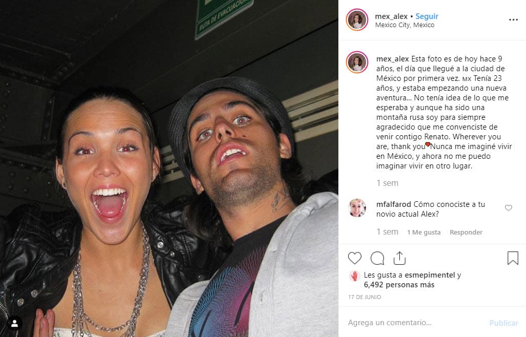 El pasado 17 de junio, la conductora recordó a Renato con una fotografía de la fecha en que llegó a la Ciudad de México, situación por la que le agradeció: "No tenía idea de lo que me esperaba y aunque ha sido una montaña rusa, estoy para siempre agradecida que me convenciste de venir contigo Renato. Donde quiera que estés, gracias".
<br>