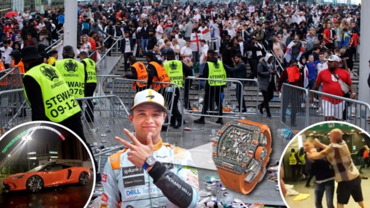 Lando Norris fue asaltado en Wembley tras presenciar la Final 
