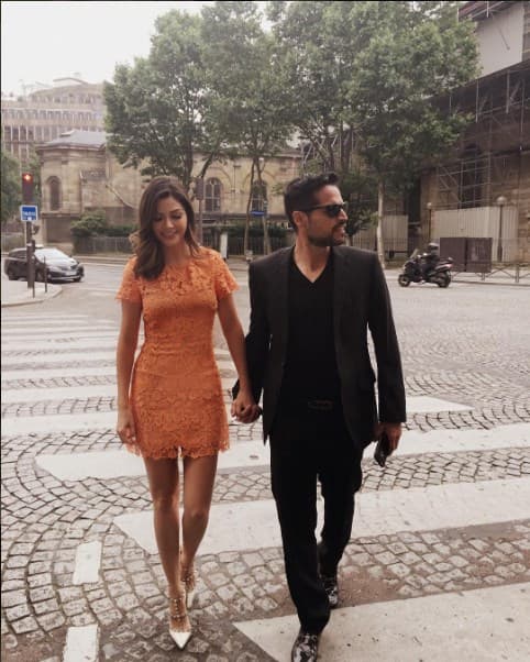 El amor flota en el aire. Ana Patricia y su esposo Luis parecen tortolitos.