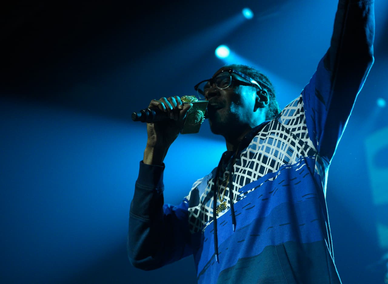 NEW YORK, NY - SEPTEMBER 30: Snoop Dogg performs on stage at the TIDAL Live event during Advertising Week 2015 AWXII at Webster Hall on September 30, 2015 in New York City. (Photo by Matthew Eisman/Getty Images for AWXII)