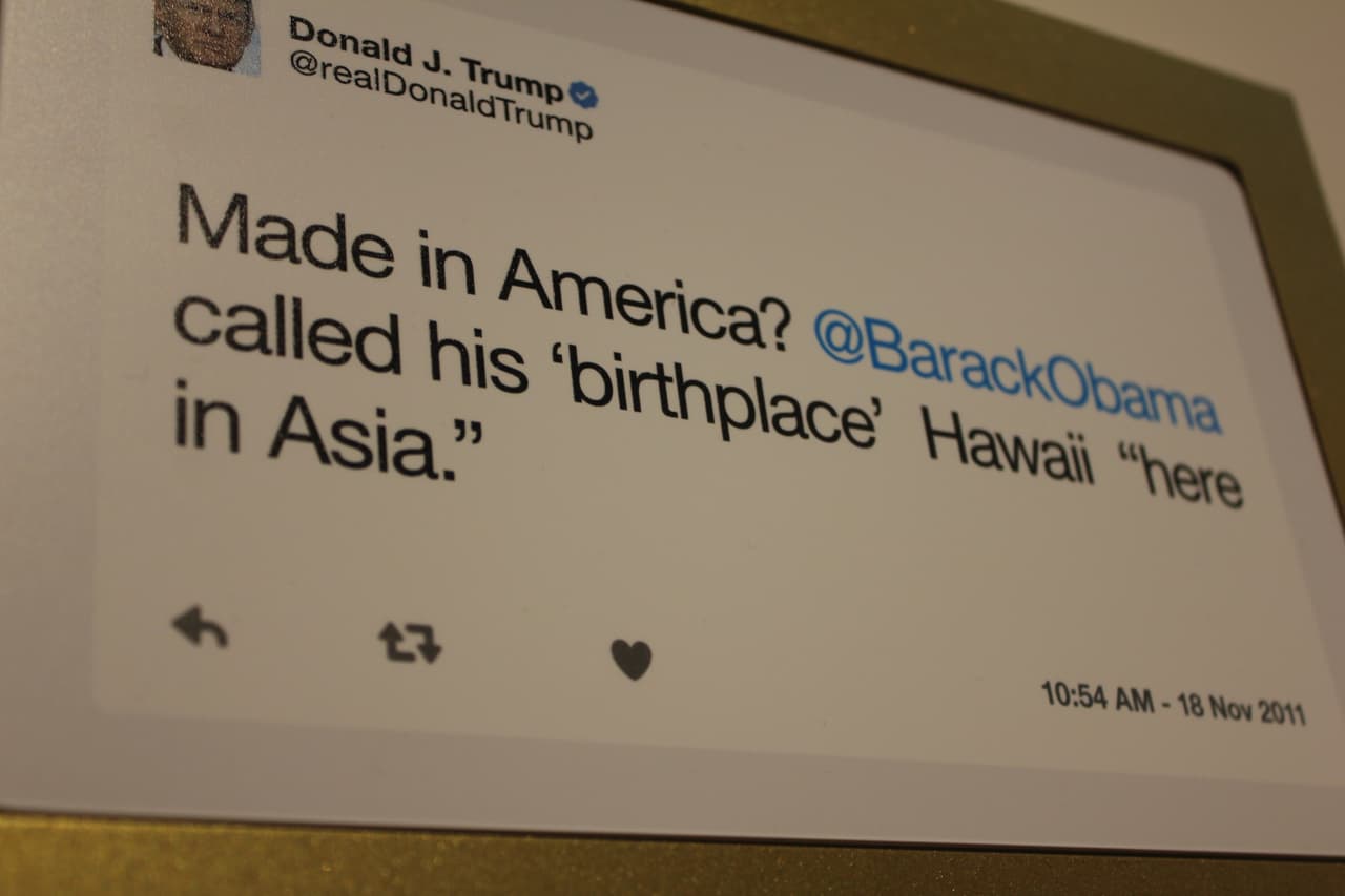 Otro de los tuits con los que Trump puso en duda el lugar de nacimiento de Obama. (Patricia Vélez/Univision Noticias)