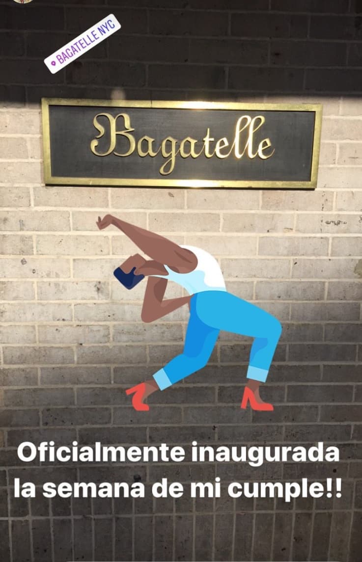 Una cena en el prestigioso restaurante Bagatelle fue el corte del listón para el maratónico festejo.