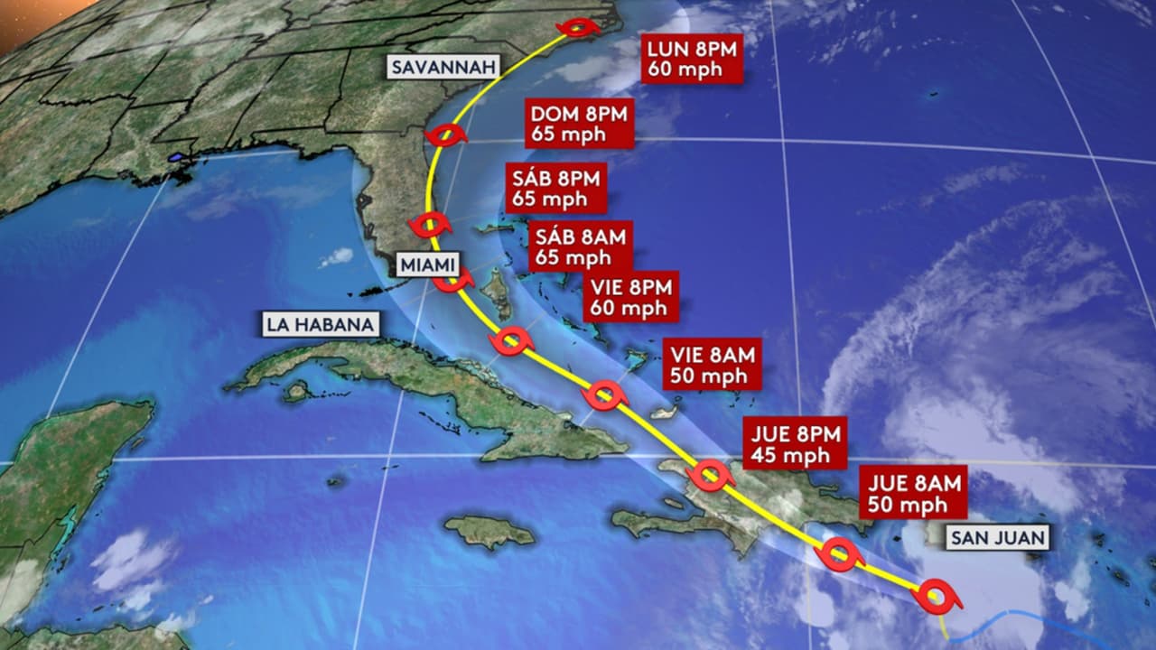 Prepárese: efectos del huracán Isaías podrían comenzar a sentirse desde el viernes en Florida 
