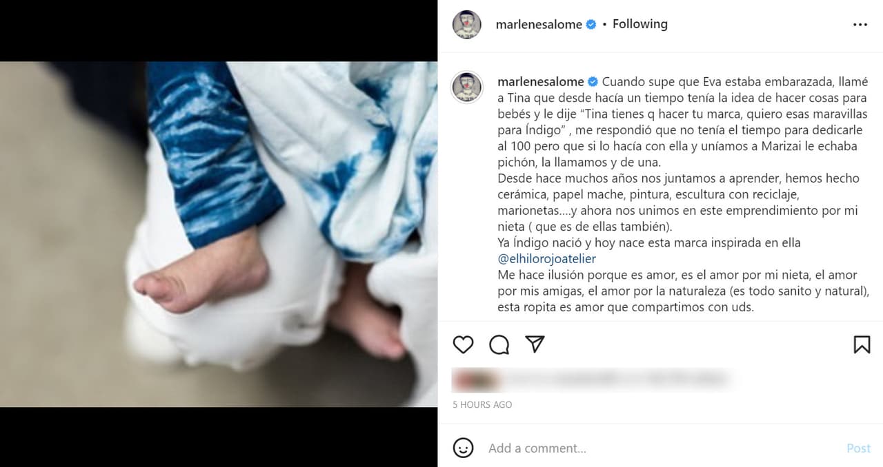 Marlene Rodríguez muestra a su nieta Índigo.