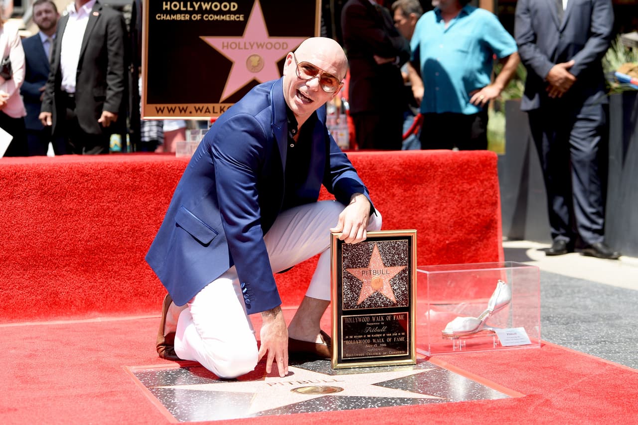 <b>Pitbull</b>: el artista de origen cubano ha producido algunos éxitos más grandes del genero urbano en inglés y español. 
<b>Mr. Worldwide</b> recibió su reconocimiento en 2016.