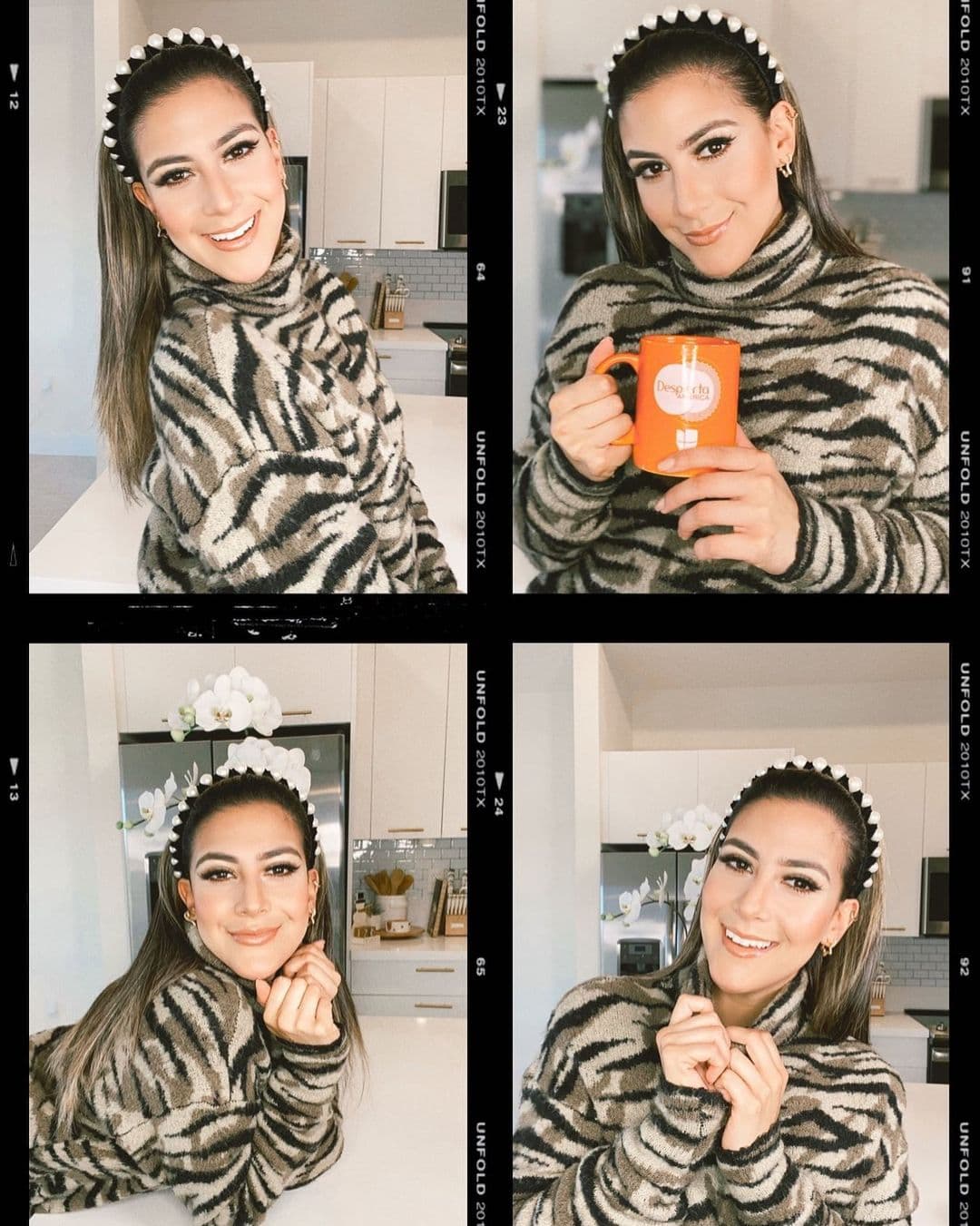 Jessi también disfrutó de su cafecito desde su casa, y la vimos fiel a su estilo: a la moda, sonriente y, de paso, abrigadita.