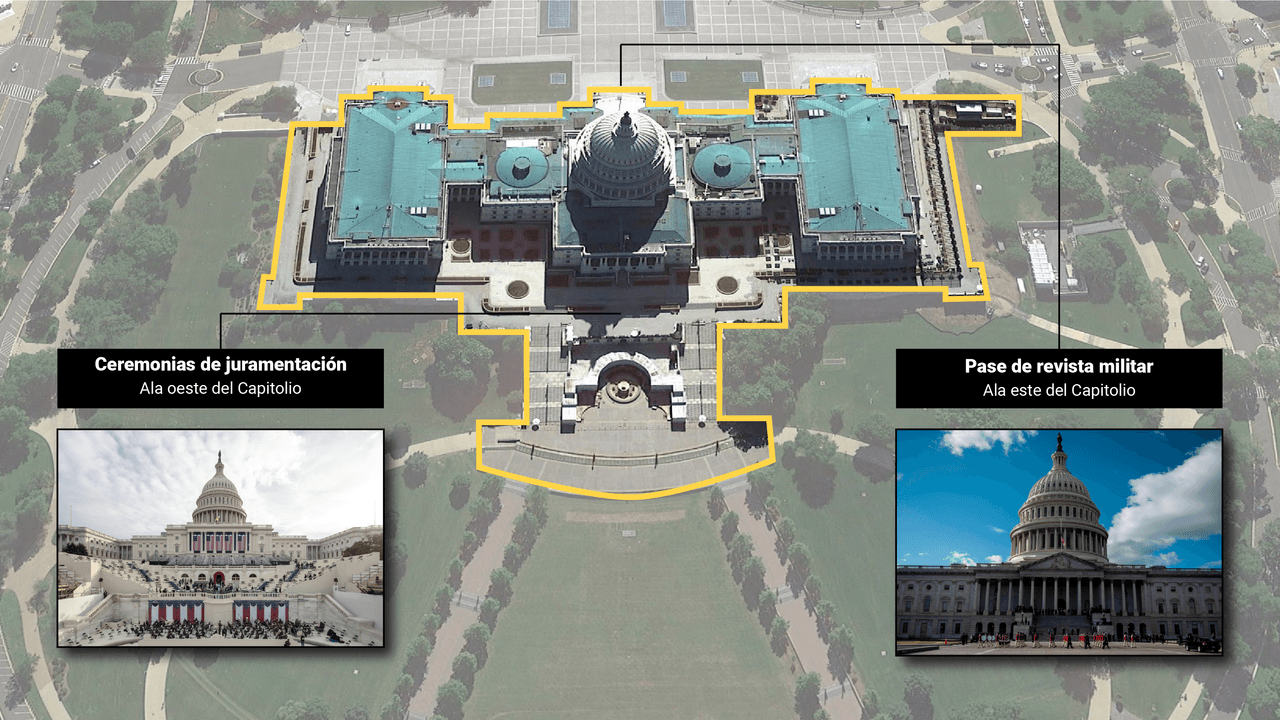 Guía visual: te mostramos el horario y sitios clave de la inauguración de Biden y Harris
