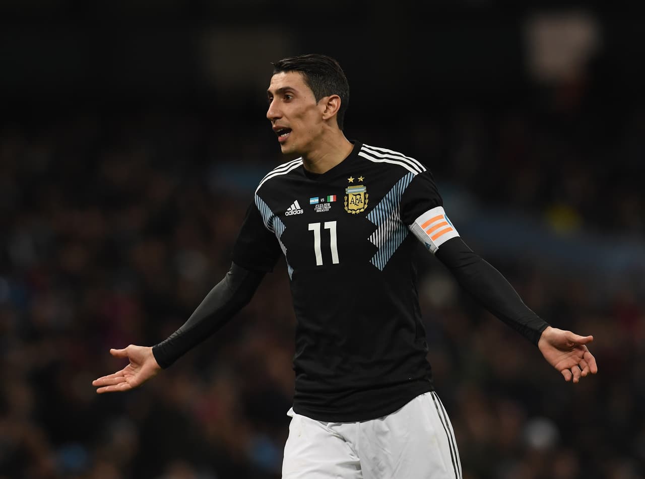 Ángel Di María jugó en el triunfo de Argentina ante Italia pero fue desafectado del equipo por una mialgia de la cara posterior del muslo derecho.