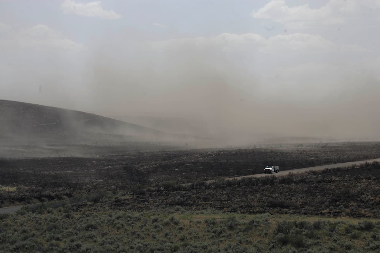 <b>Puesto 7: Complejo de incendios Murphy, Idaho (2007). </b>Quemó más de 650,000 acres en el sur del estado. Antes de 1983 las fuentes de estas cifras no son precisas o no se pueden confirmar, y la data se recolectó sin el procedimiento actual de documentación. 
<br>