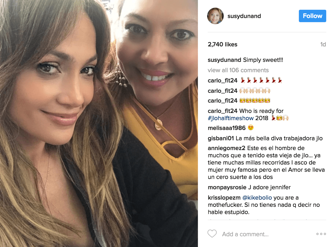 Jennifer López junto a su "cuñada" Susy, la única mujer de los tres hermanos que tiene Álex Rodríguez.