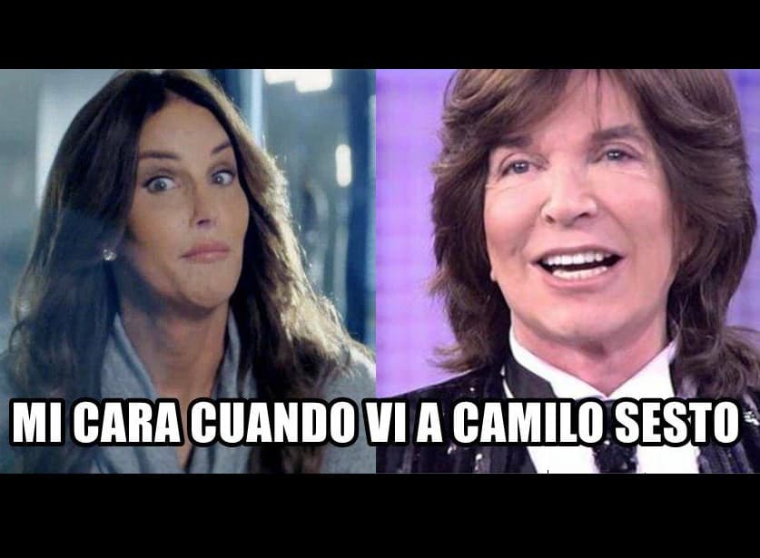 Por supuesto, en redes sociales surgieron memes como este, donde lo compararon con Caitlyn Jenner. Pero Camilo no es el único, otras estrellas también son adictas a las cirugías...