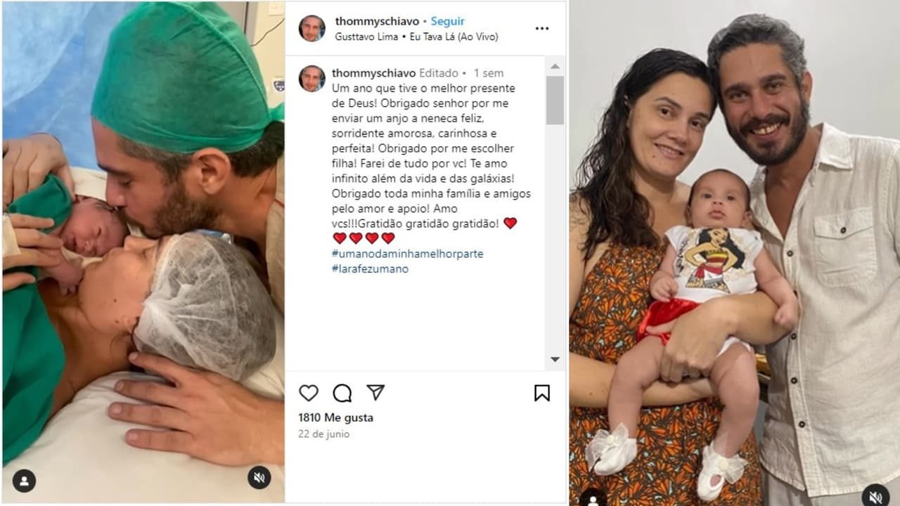 Thommy Schiavo con su esposa, Angra Monaliza, y su hija, Lara.