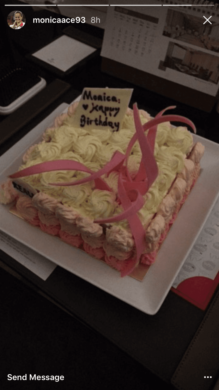 La tenista puertorriqueña, quien se encuentra en un torneo en China, compartió imágenes de su festejo en las redes sociales.