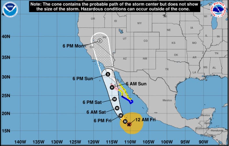 Hilary se sigue fortaleciendo y ya es un huracán categoría 4; el sur de California podría recibir intensas lluvias