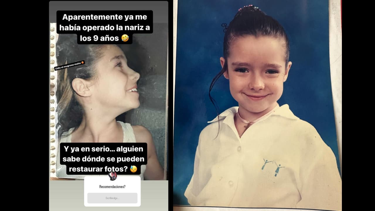 Ariadne Díaz acaba con rumores y muestra que desde niña lucía así su nariz