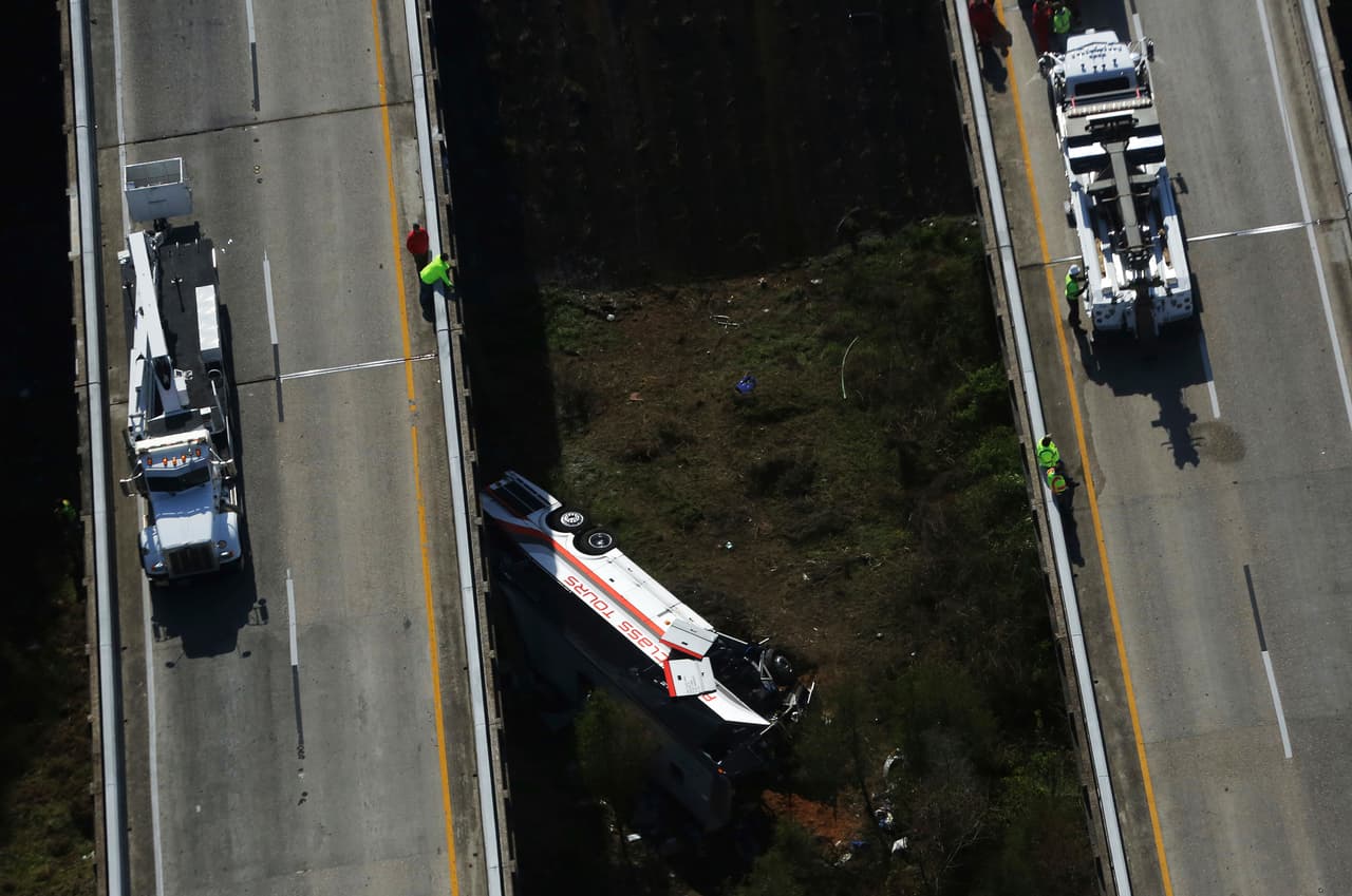 Los estudiantes regresaban de un viaje a los parques de Orlando, Florida.