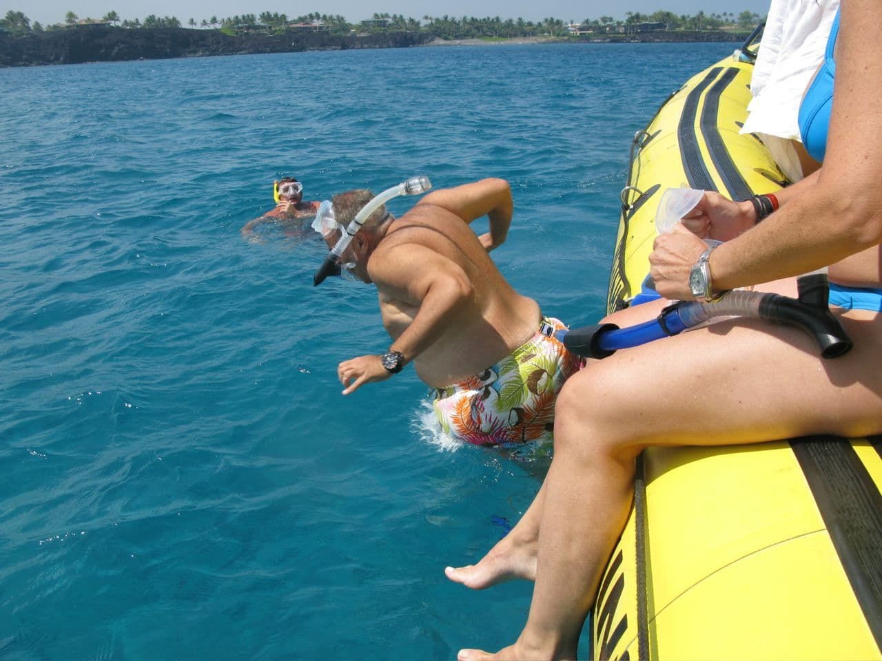 El Gordo adora hacer snorkeling.
