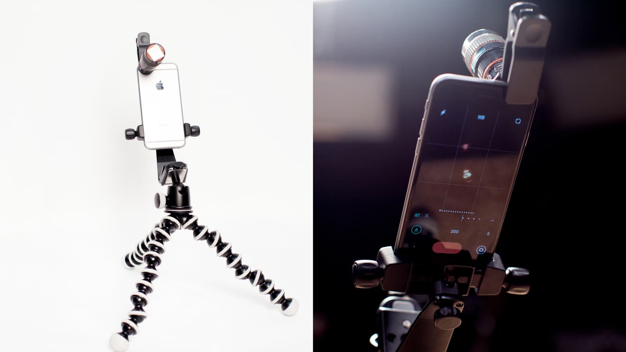 <b>6.- No a la foto movida. </b>
<br>El filtro reduce drásticamente la cantidad de luz que entrará a la cámara, con o sin un accesorio teleobjetivo. El Smartphone compensará la falta de luz con tiempo de exposición, lo que hará que cualquier movimiento dañe la foto. Lo recomendable es que la cámara se coloque en un trípode o cualquier soporte que la mantenga firme, así sea una base improvisada. También es recomendable usar un disparador remoto, o al menos disparar la cámara con retraso. 
<br>