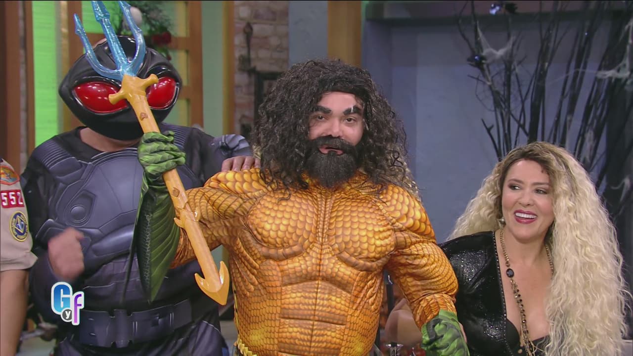 Mientras que Óscar Petit se disfrazó de Aquaman, uno de los superhéroes de moda.