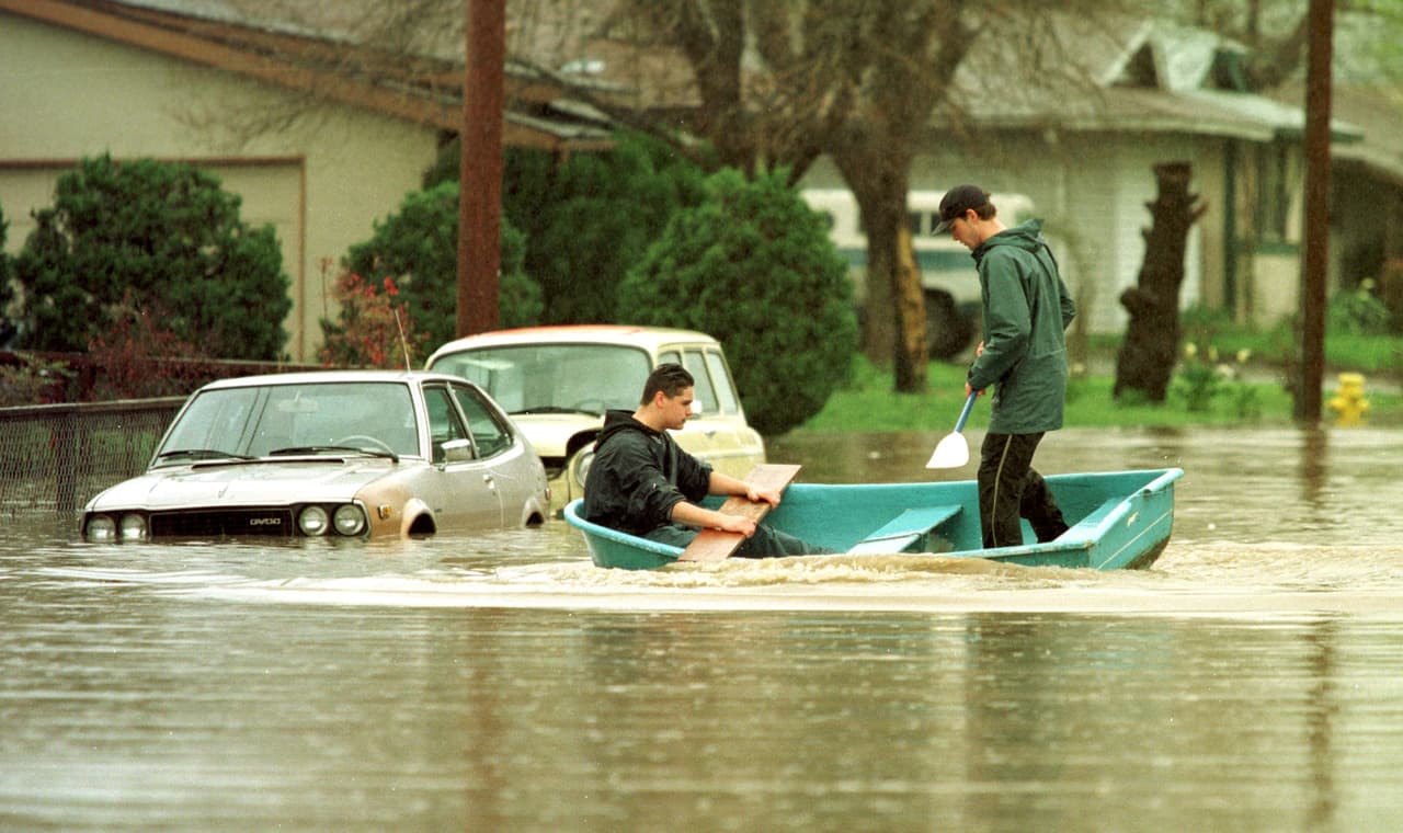 El impacto dejado en California por las lluvias del fenómeno de El Niño en febrero de 1998