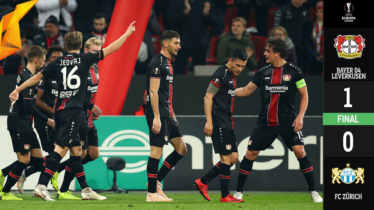 Bayer vence al Zurich con gol de Jedvaj, le arrebata el liderato pero ambos avanzaron 