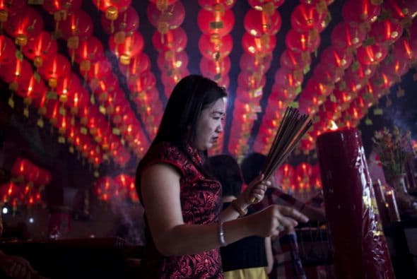 No todo es algarabía, también es un momento de oración.