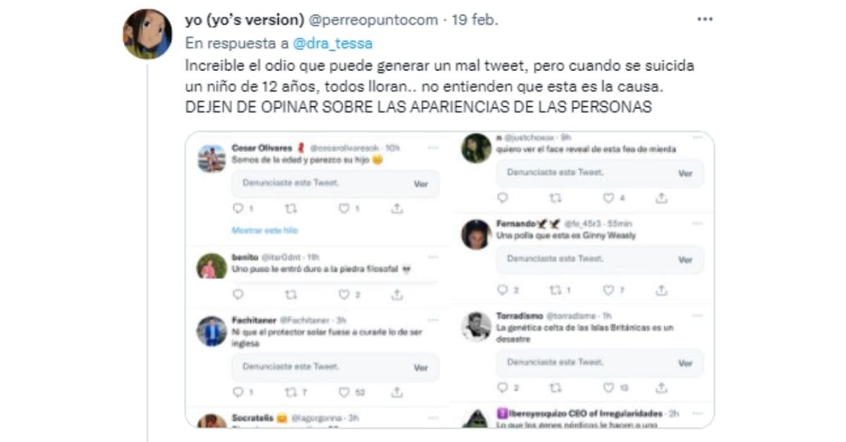 reacciones de un usuario al defender a Bonnie Wright