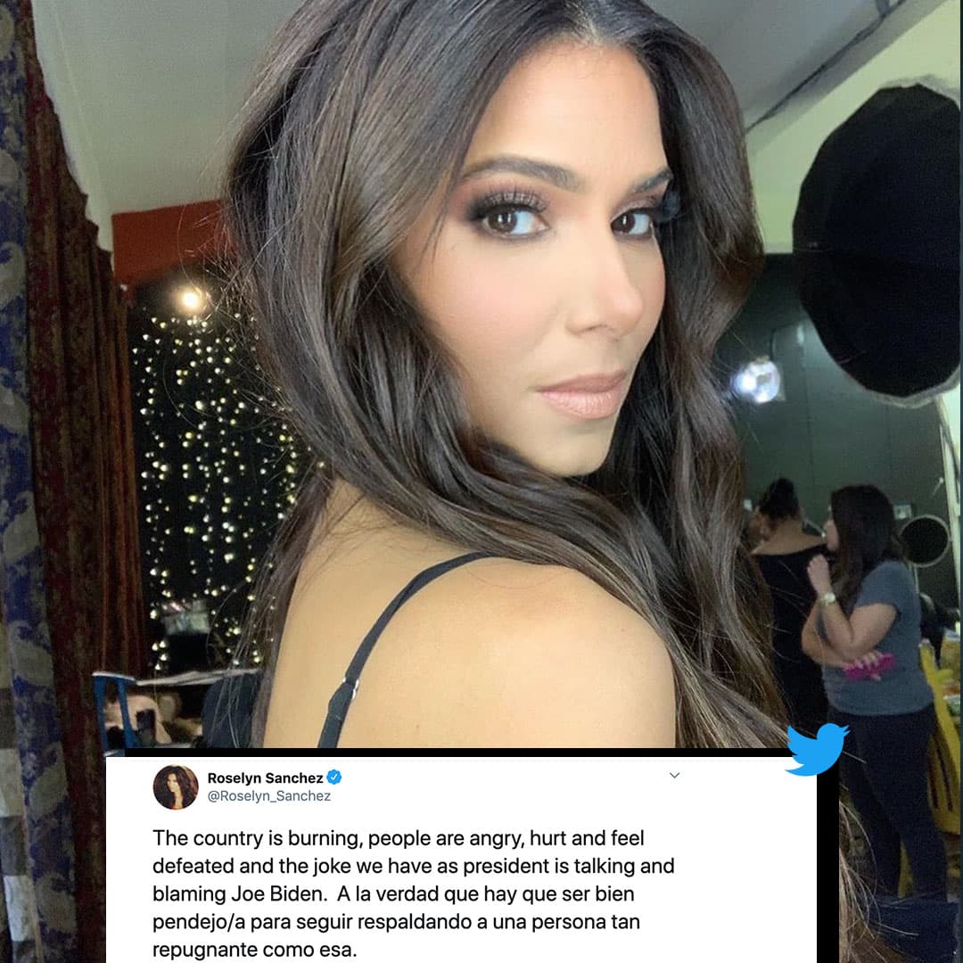 <b>Roselyn Sánchez</b> echó fuego en contra de las políticas y la administración de Donald Trump a través de su cuenta en Twitter: “El país está en llamas, la gente enojada, herida y se siente derrotada y la burla que tenemos de presidente habla de culpar a Joe Biden”.