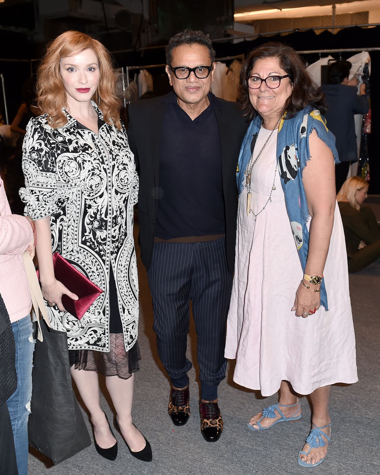 El diseñador Naeem Khan contó con la visita de la actriz de 'Mad Men', Christina Hendricks, así como la ejecutiva de modas Fern Mallis.