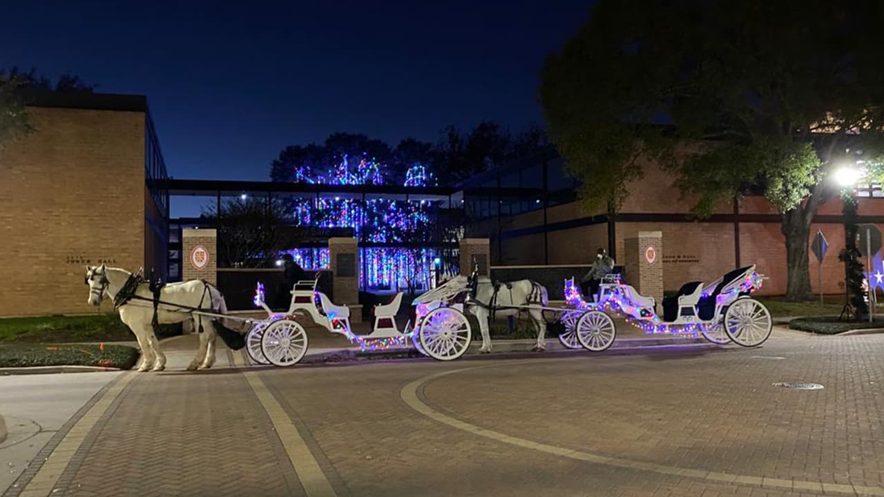 El alumbrado llena de espíritu navideño el campus universitario.
