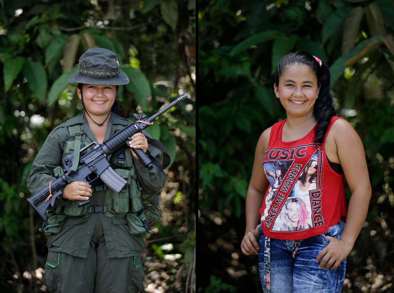 Yuri Rentería, 18 años. Quiere estudiar una ingeniería tras desmovilizarse luego del acuerdo de paz con el gobierno. Ha estado en el frente 32 de las Farc durante cuatro años.