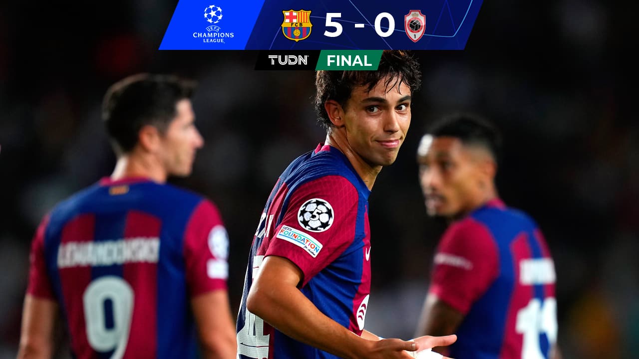 Resumen | Barcelona golea al Royal Antwerp con doblete de Joao Félix