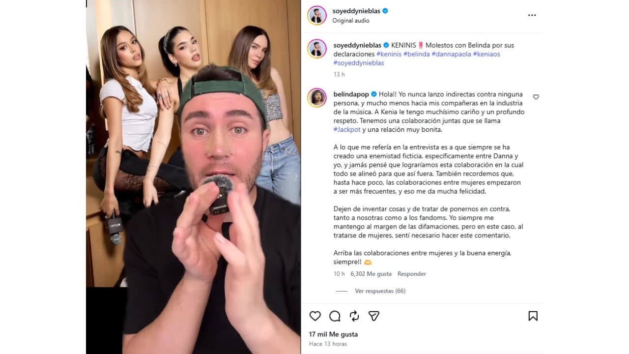 Belinda aclara supuesta indirecta a Kenia Os.