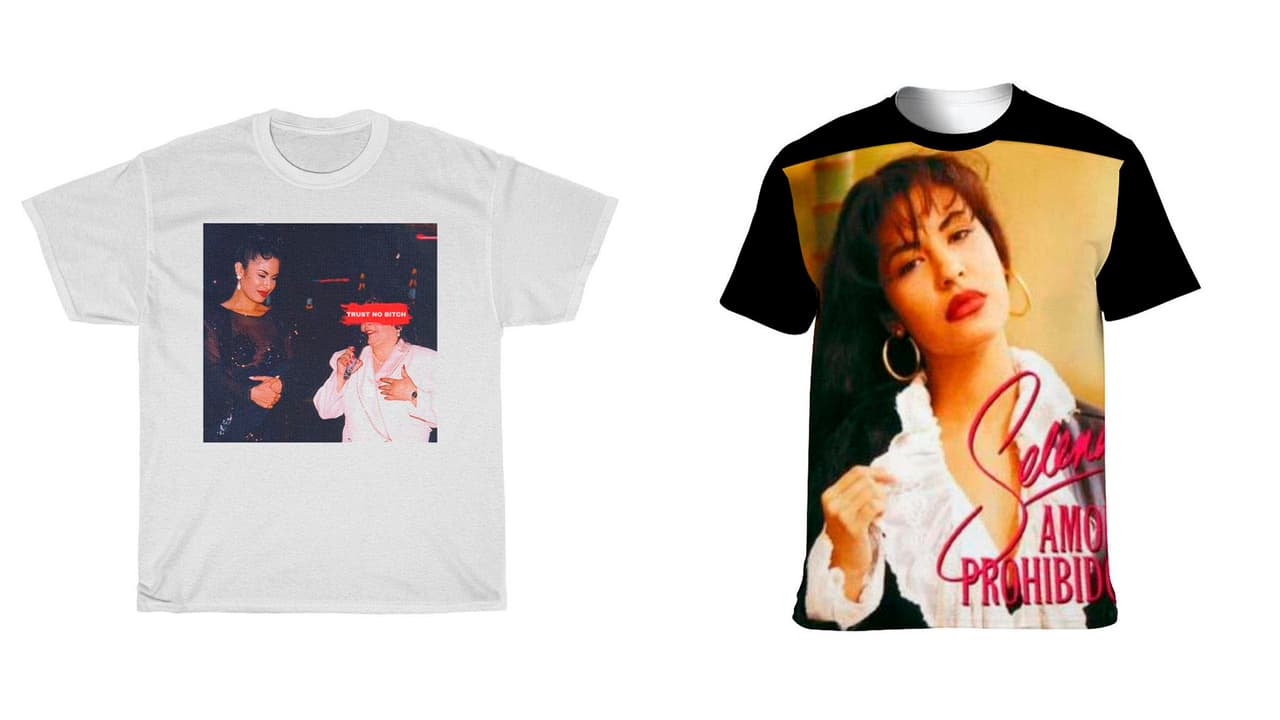 Estas son dos típicas de la carátula del disco 'Amor prohibido' y la otra que invita a no confiar a nadie.