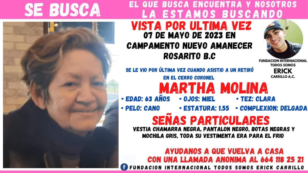 Martha Molina fue a un retiro espiritual en México y desapareció: su familia no deja de buscarla