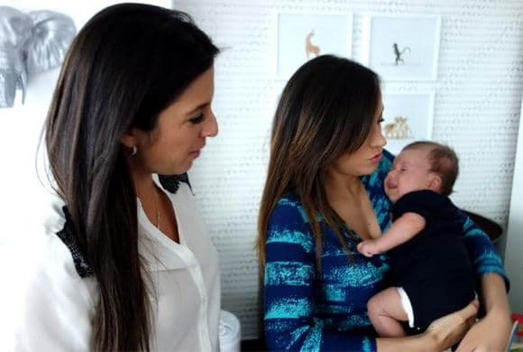 La tía Maity compartiendo con Satcha de esta nueva faceta como mamá.