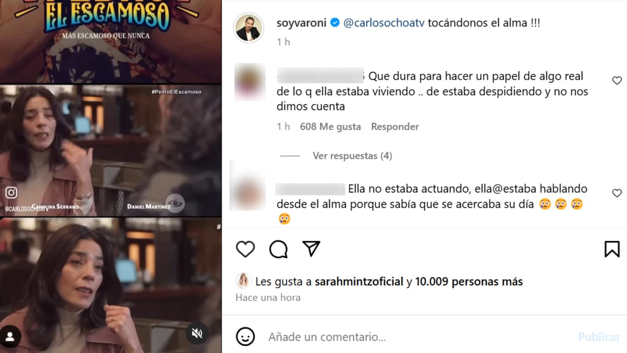 Miguel Varoni dedicó varios mensajes como este a su compañera Sandra Reyes tras enterarse de su muerte.