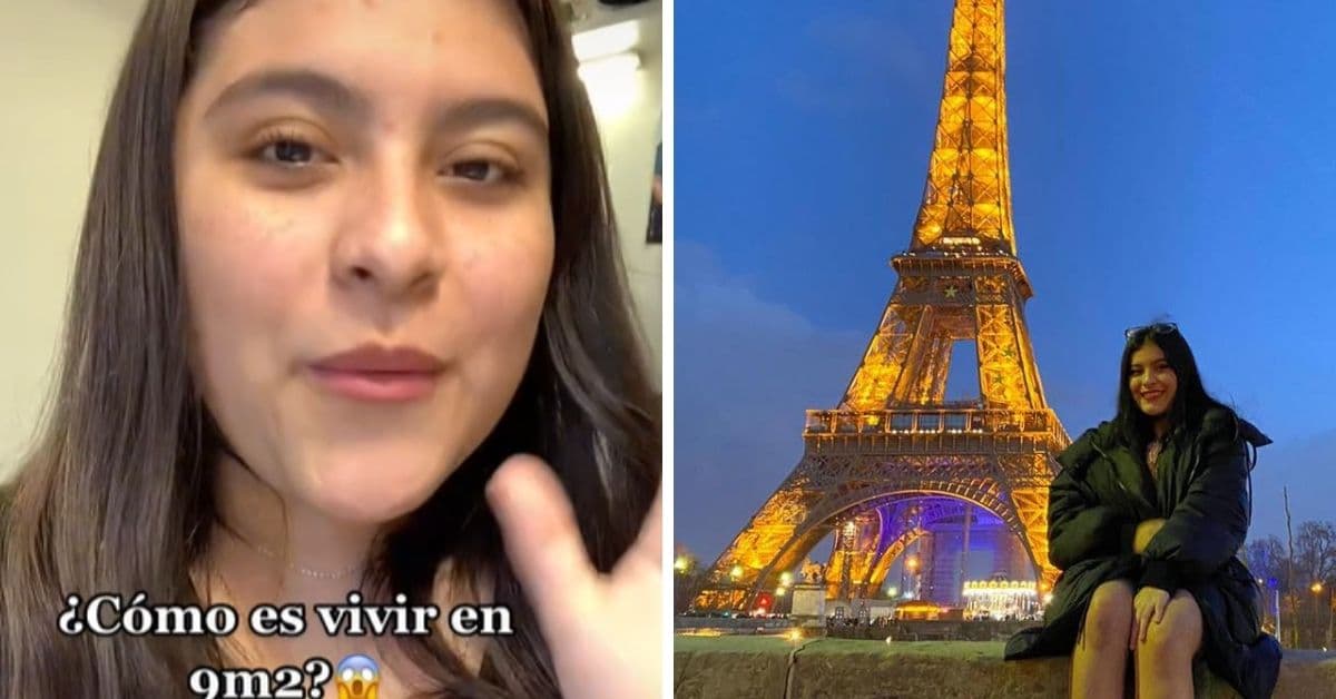 Tiktoker reside en Francia pero en un cuarto diminuto, ¿tú podrías vivir así?