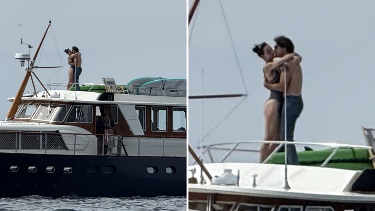 Katy Perry y Justin Trudeau a bordo de un yate en la costa de Santa Bárbara.