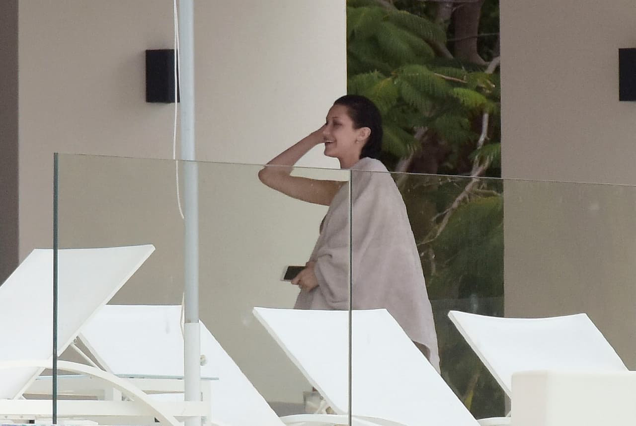 La súper modelo se encuentra en St. Barths.