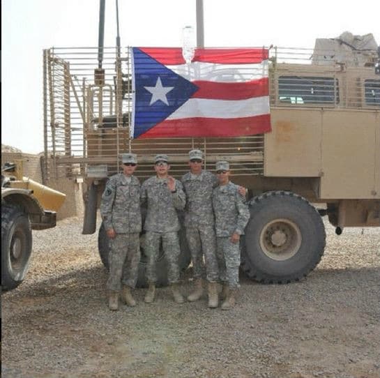Esteban Santiago is an Iraq war veteran. This photo with a Puerto Rican flag appears on an Instagram account bearing his name.